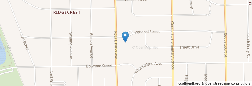 Mapa de ubicacion de Ridgecrest Baptist Church en ایالات متحده آمریکا, آلاباما, Montgomery County, Montgomery.