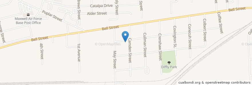 Mapa de ubicacion de Seventh Avenue Baptist Church en Amerika Syarikat, Alabama, Montgomery County, Montgomery.