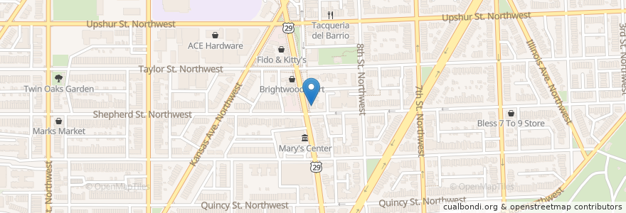 Mapa de ubicacion de Zion Hill Baptist en Amerika Syarikat, Washington, D.C., Washington.