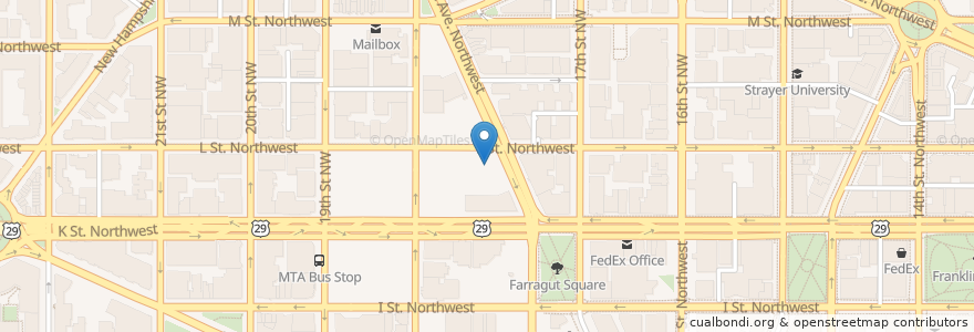 Mapa de ubicacion de Washington Square Post Office en アメリカ合衆国, ワシントンD.C., Washington.