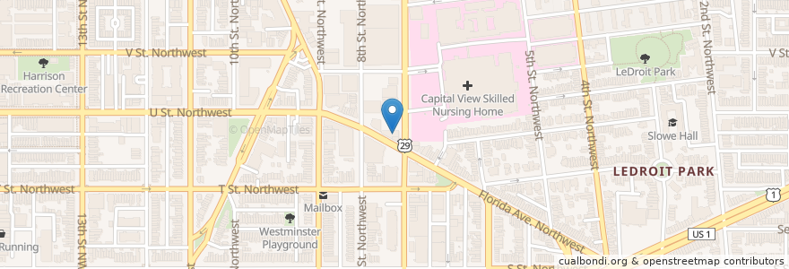 Mapa de ubicacion de Gospel Spreading Church en アメリカ合衆国, ワシントンD.C., Washington.