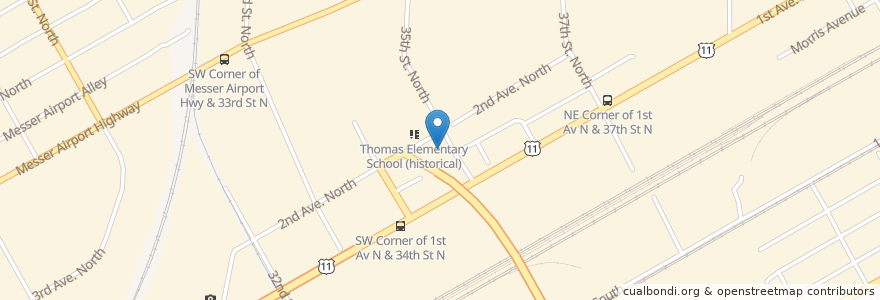 Mapa de ubicacion de New Hope Baptist Church en Vereinigte Staaten Von Amerika, Alabama, Birmingham, Jefferson County.