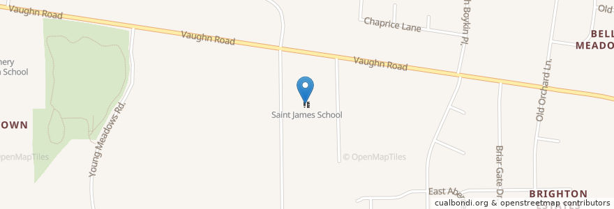 Mapa de ubicacion de Saint James School en 美利坚合众国/美利堅合眾國, 亚拉巴马州, Montgomery County, Montgomery.