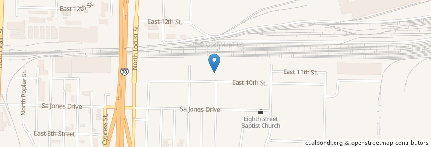 Mapa de ubicacion de Central Junior High School en アメリカ合衆国, アーカンソー州, Pulaski County, North Little Rock.