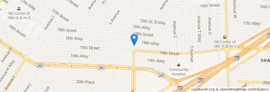 Mapa de ubicacion de Trinity African Methodist Episcopal Zion Church en 미국, 앨라배마, Birmingham, Jefferson County.