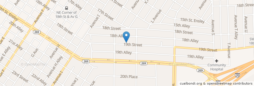 Mapa de ubicacion de First Baptist Church of Ensley en 미국, 앨라배마, Birmingham, Jefferson County.