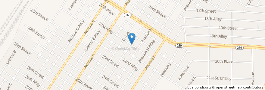Mapa de ubicacion de Saint Anthony of Padua Catholic Church en 美利坚合众国/美利堅合眾國, 亚拉巴马州, Birmingham, Jefferson County.