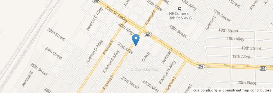 Mapa de ubicacion de Ensley Christian Church en ایالات متحده آمریکا, آلاباما, Birmingham, Jefferson County.