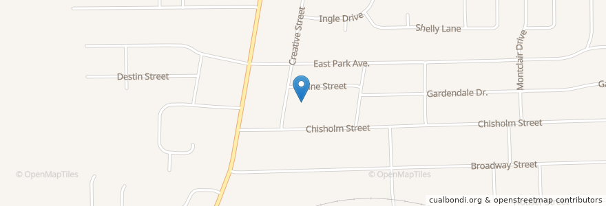 Mapa de ubicacion de Chisholm United Methodist Church en 美利坚合众国/美利堅合眾國, 亚拉巴马州, Montgomery County, Montgomery.