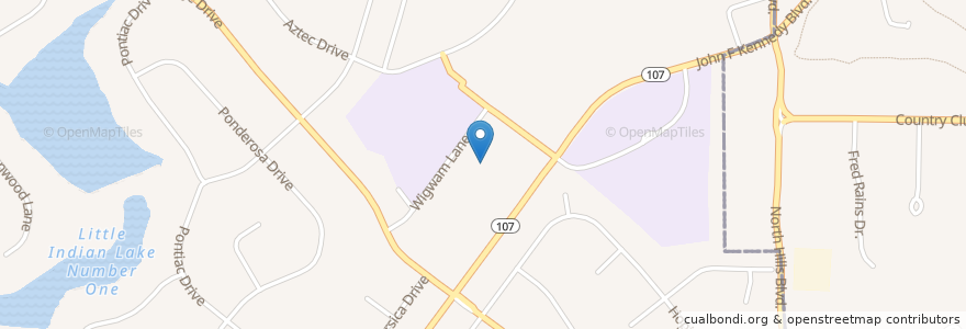 Mapa de ubicacion de Indian Hills Baptist Church en Amerika Syarikat, Arkansas, Pulaski County.