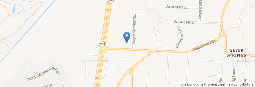 Mapa de ubicacion de Geyer Springs Church of Christ en États-Unis D'Amérique, Arkansas, Pulaski County, Little Rock.