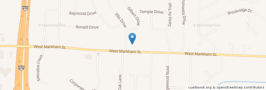 Mapa de ubicacion de Markham United Methodist Church en Estados Unidos De América, Arkansas, Pulaski County, Little Rock.