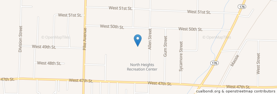 Mapa de ubicacion de North Heights Elementary School en الولايات المتّحدة الأمريكيّة, أركنساس, Pulaski County, North Little Rock.