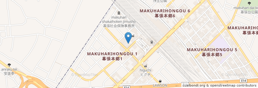 Mapa de ubicacion de わたる en 日本, 千葉県, 習志野市, 花見川区.