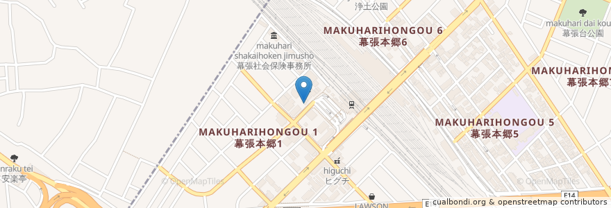 Mapa de ubicacion de 松之家 en Japan, Präfektur Chiba, 習志野市, 花見川区.