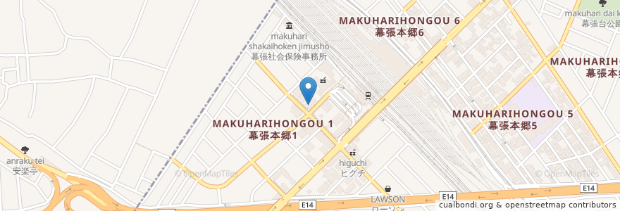 Mapa de ubicacion de 笠原内科 en Japão, 千葉県, 習志野市, 花見川区.