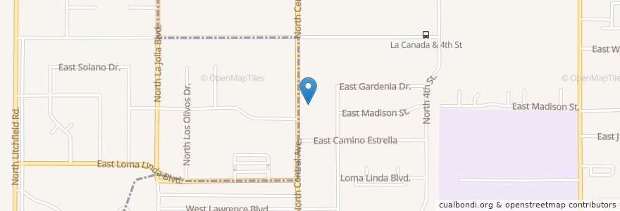 Mapa de ubicacion de Avondale Junior High School en Amerika Birleşik Devletleri, Arizona, Maricopa County, Goodyear, Avondale.