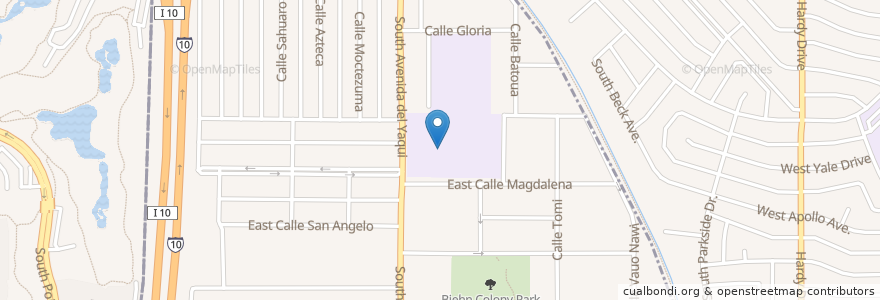 Mapa de ubicacion de Frank Elementary School en Verenigde Staten, Arizona, Maricopa County, Tempe, Guadalupe.