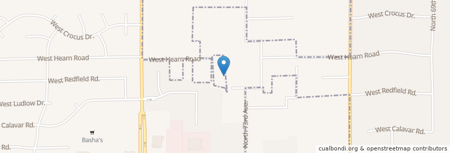 Mapa de ubicacion de Southwest Indian School en Amerika Birleşik Devletleri, Arizona, Maricopa County, Peoria.