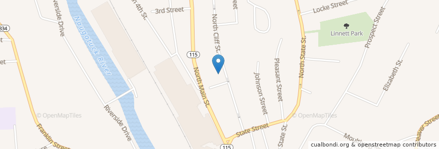 Mapa de ubicacion de Assumption School en Amerika Syarikat, Connecticut, New Haven County, Ansonia.