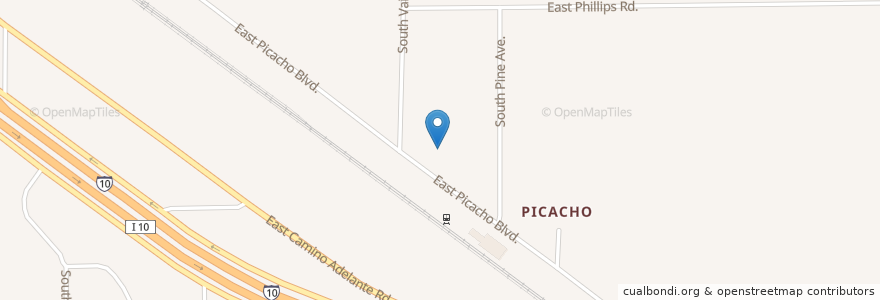 Mapa de ubicacion de Picacho Elementary School en Verenigde Staten, Arizona, Pinal County.