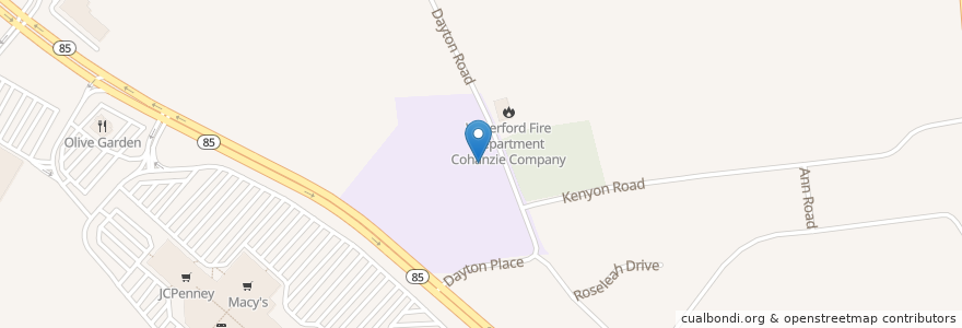 Mapa de ubicacion de Cohanzie Elementary School en Соединённые Штаты Америки, Коннектикут, New London County, Waterford.