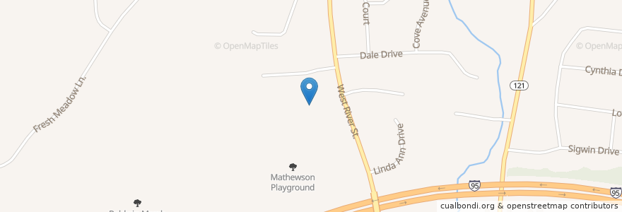 Mapa de ubicacion de Mathewson School en الولايات المتّحدة الأمريكيّة, كونيتيكت, New Haven County, Milford.