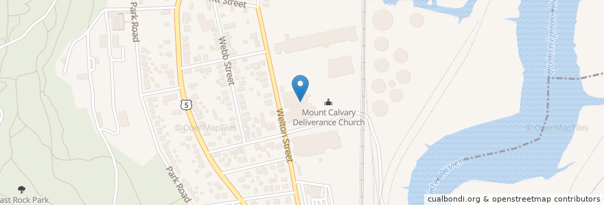 Mapa de ubicacion de Prayer and Deliverance Church en États-Unis D'Amérique, Connecticut, New Haven County, Hamden.