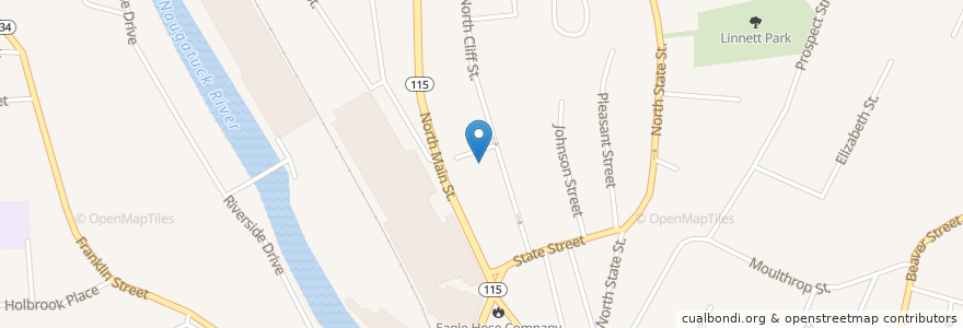 Mapa de ubicacion de Assumption Church en 美利坚合众国/美利堅合眾國, 康涅狄格州 / 康乃狄克州, New Haven County, Ansonia.
