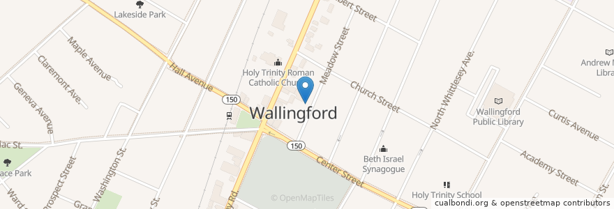 Mapa de ubicacion de Calvary United Pentecostal Church en Amerika Birleşik Devletleri, Connecticut, New Haven County.