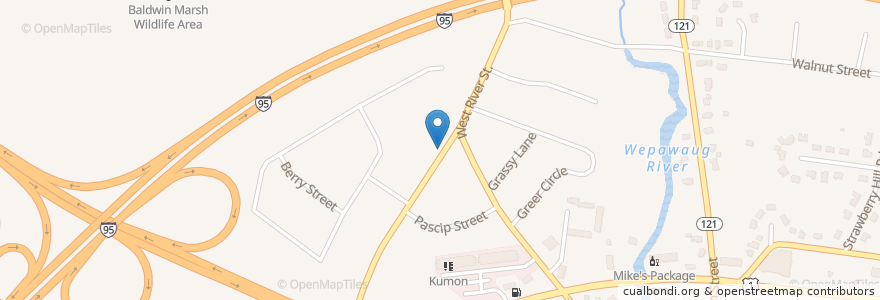 Mapa de ubicacion de Cornerstone Christian Center en 美利坚合众国/美利堅合眾國, 康涅狄格州 / 康乃狄克州, New Haven County, Milford.