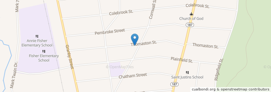 Mapa de ubicacion de Montessori Magnet School en 美利坚合众国/美利堅合眾國, 康涅狄格州 / 康乃狄克州, Hartford County, Hartford.