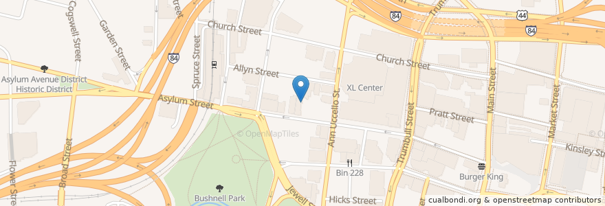Mapa de ubicacion de Morse School of Business en Соединённые Штаты Америки, Коннектикут, Hartford County, Хартфорд.