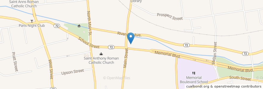 Mapa de ubicacion de Morningstar Church of God en Stati Uniti D'America, Connecticut, Hartford County, Bristol.