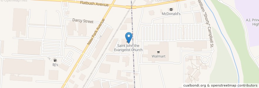 Mapa de ubicacion de Saint John the Evangelist Church en 미국, 코네티컷, Hartford County.