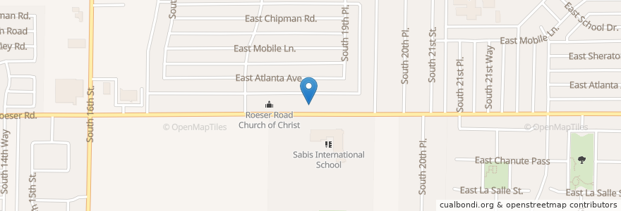 Mapa de ubicacion de Abundant Life World Ministries Church en Estados Unidos De América, Arizona, Maricopa County, Phoenix.