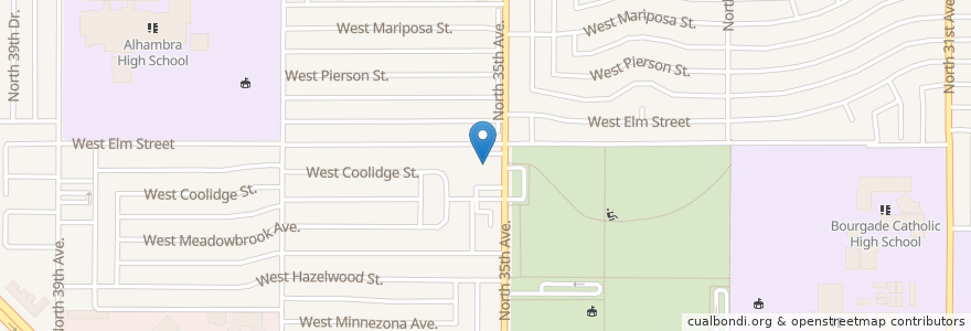Mapa de ubicacion de Along Side Ministries en Verenigde Staten, Arizona, Maricopa County, Phoenix.
