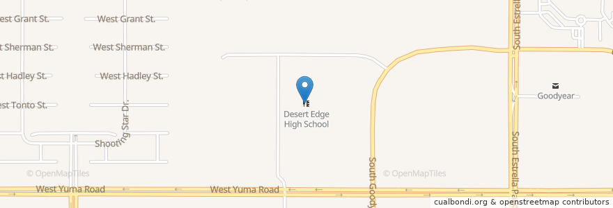 Mapa de ubicacion de Desert Edge High School en الولايات المتّحدة الأمريكيّة, أريزونا, Maricopa County, Goodyear.