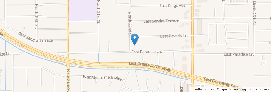 Mapa de ubicacion de Paradise Springs Community Church en États-Unis D'Amérique, Arizona, Maricopa County, Phoenix.