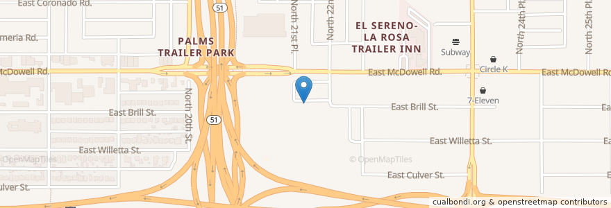 Mapa de ubicacion de Excelencia School en Vereinigte Staaten Von Amerika, Arizona, Maricopa County, Phoenix.