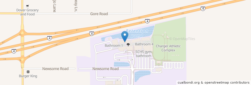Mapa de ubicacion de Bathroom 2 en ایالات متحده آمریکا, فلوریدا, Hillsborough County.