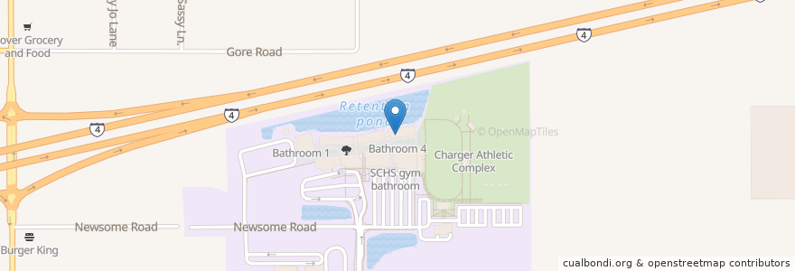 Mapa de ubicacion de Bathroom 4 en الولايات المتّحدة الأمريكيّة, فلوريدا, Hillsborough County.