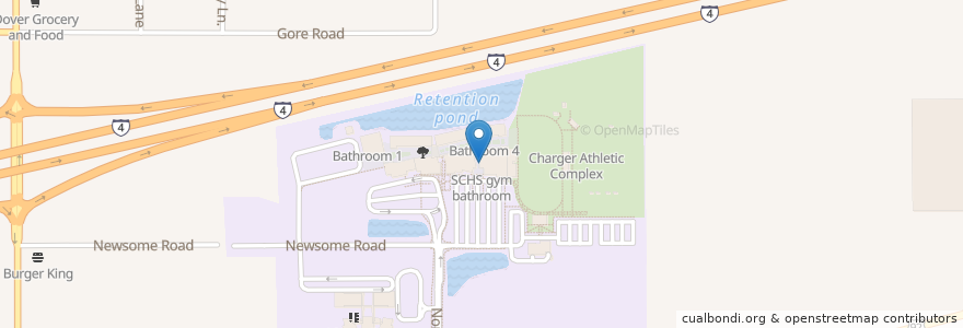 Mapa de ubicacion de SCHS gym bathroom en アメリカ合衆国, フロリダ州, Hillsborough County.