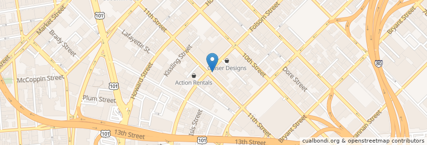 Mapa de ubicacion de Basil Canteen en Stati Uniti D'America, California, San Francisco, San Francisco.