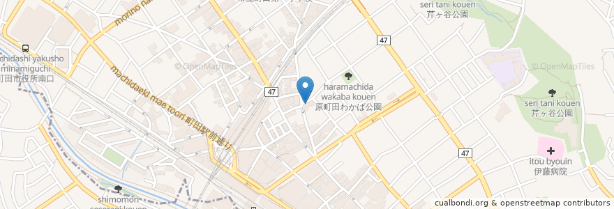 Mapa de ubicacion de とらふぐ亭 en 일본, 도쿄도, 町田市.