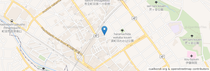 Mapa de ubicacion de 磯丸水産 en Japón, Tokio, Machida.