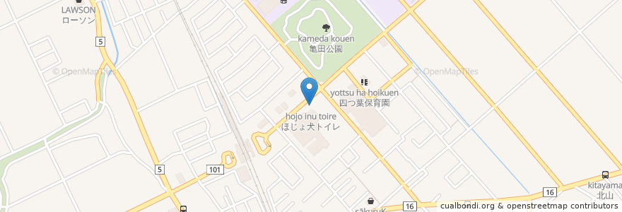 Mapa de ubicacion de ほじょ犬トイレ en ژاپن, 新潟県, 新潟市, 江南区.