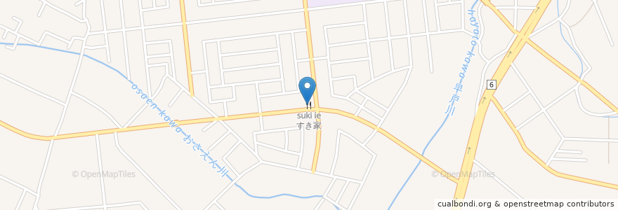 Mapa de ubicacion de すき家 en Japonya, 茨城県, ひたちなか市.