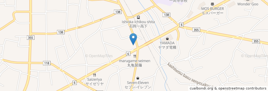 Mapa de ubicacion de 焼肉　宝島 en 日本, 茨城県, 石岡市.