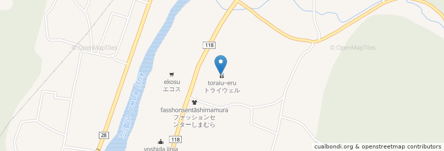 Mapa de ubicacion de トライウェル en 日本, 茨城県, 久慈郡, 大子町.